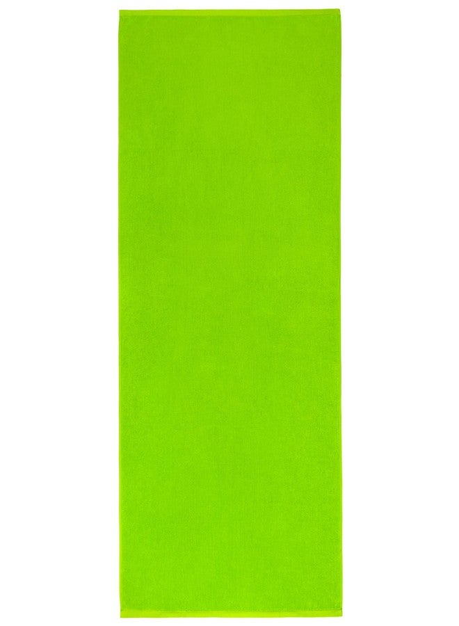Beachland - Solid Beach Towel 30 x 60 inch Pool and Resort Style - 100% Cotton - Extra Soft and Absorbent (1 Towel, Lime) - Image 2